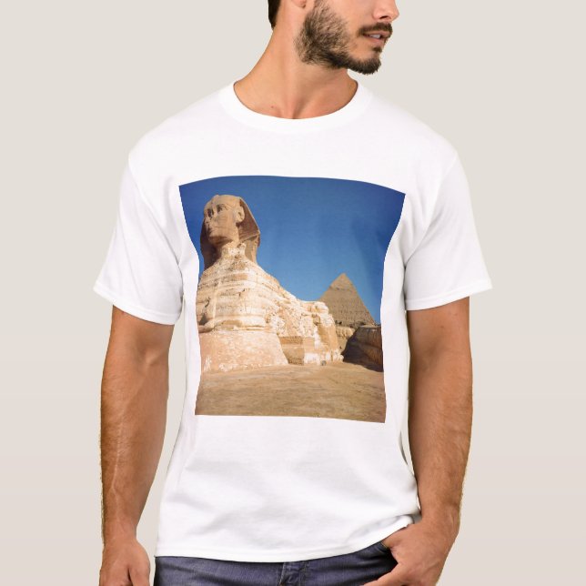 T-shirt A esfinge e a pirâmide de Khafre, Giza (Frente)