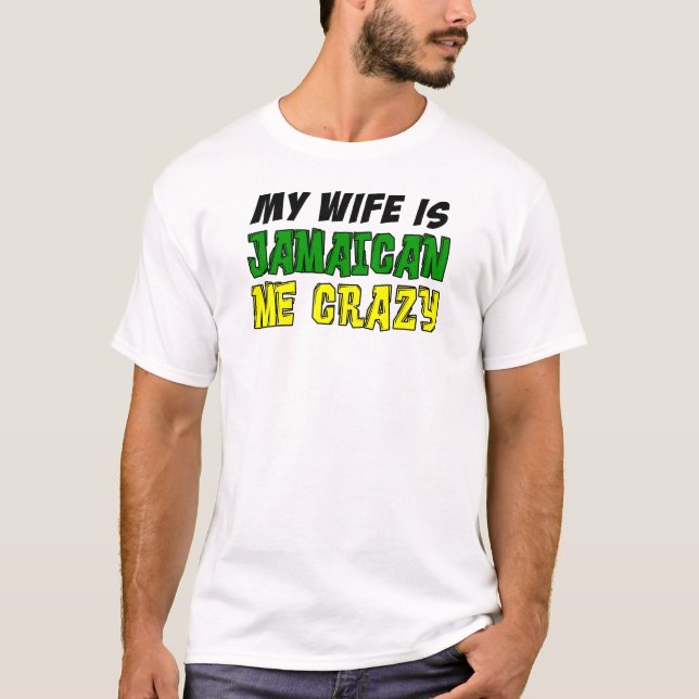 T-shirt A Esposa É Jamaicana. (Frente)