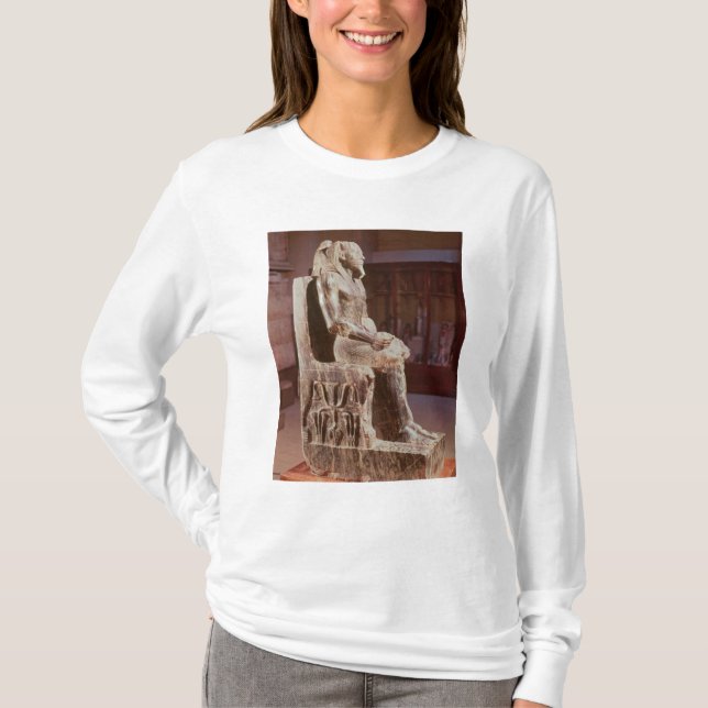 T-shirt A estátua de Khafre enthroned (Frente)