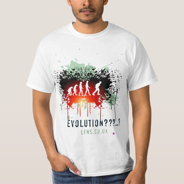 T-shirt A evolução/mantem o valor esquerdo (Frente)