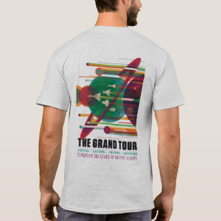 T-shirt A excursão grande (parte dianteira e parte