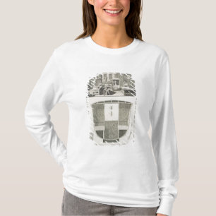 T-shirt A fabricação de uma cadeira de sedan em um