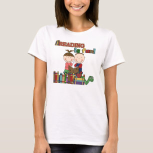 T-shirt A figura leitura da vara dos miúdos é divertimento