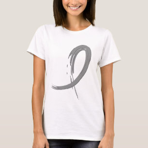 T-shirt A fita cinzenta A4 do tumor cerebral