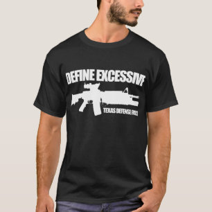 T-shirt A força de defesa de Texas "define" a obscuridade