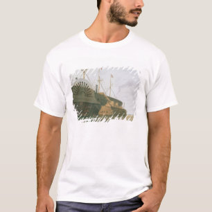 T-shirt A fragata velha HMS Agamemnon com seu peso de c