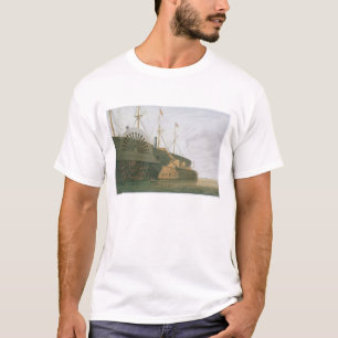 T-shirt A fragata velha HMS Agamemnon com seu peso de c