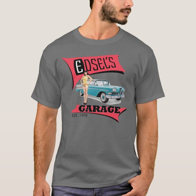 T-shirt A garagem de Edsel no rosa (Frente)