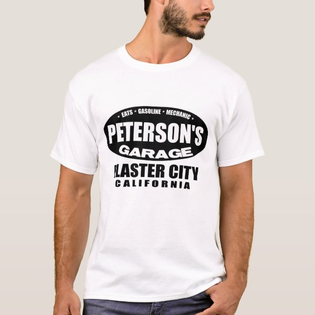T-shirt A garagem de Peterson (Frente)