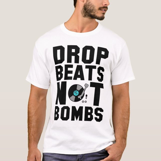 T-shirt A gota bate não bombas (Frente)