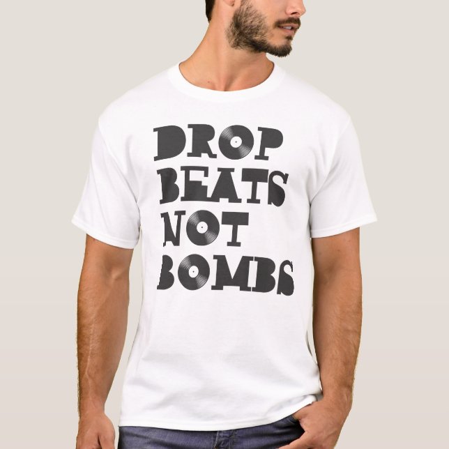 T-shirt A gota bate não bombas (Frente)
