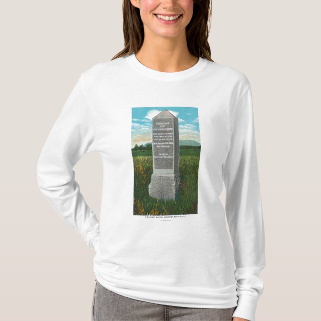 T-shirt A grande ravina do campo de batalha de Saratoga (Frente)