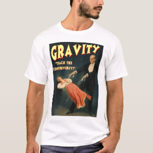 T-shirt A gravidade ensina a controvérsia