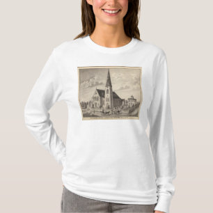 T-shirt A igreja e a residência paroquial de St Peter