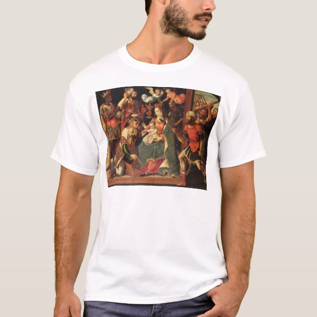 T-shirt A imagem da adoração dos Magi (Frente)