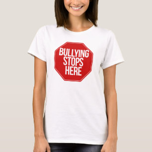 T-shirt A intimidação pára aqui