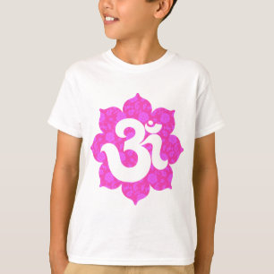 T-shirt A ioga OM em Lotus pica