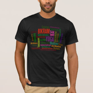 T-shirt A ioga quente Asanas colorido de Bikram levanta a