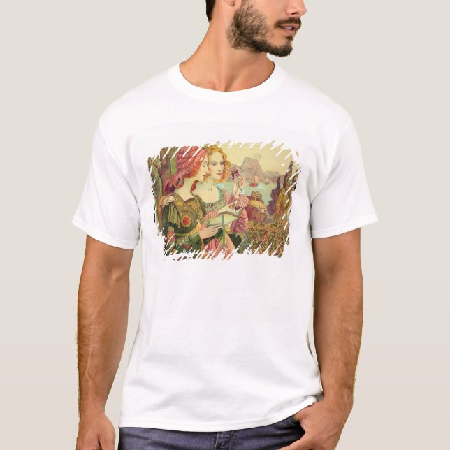 T-shirt A legenda dourada, 1897, de "L'Estampe moderno", (Frente)