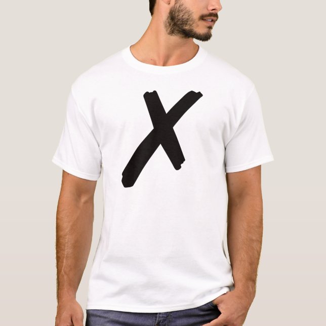 T-shirt A letra americana inglesa "X " (Frente)