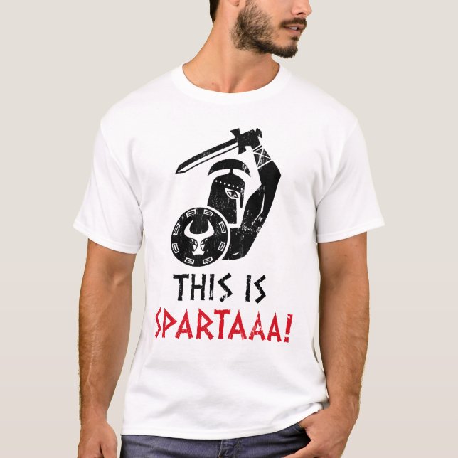 T-shirt a loucura isto é sparta (Frente)