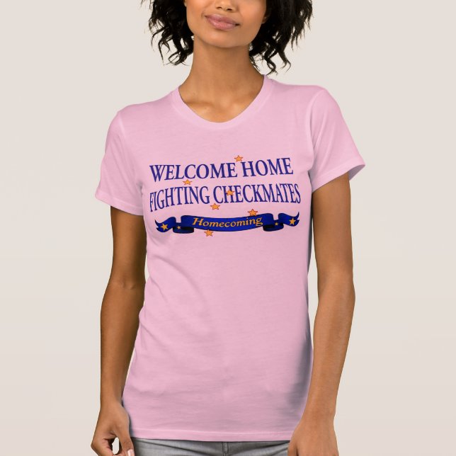 T-shirt A luta bem-vinda da casa Checkmates (Frente)