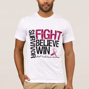 T-shirt A luta do sobrevivente de câncer da cabeça e do