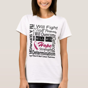 T-shirt A luta principal do cancer do pescoço persevera