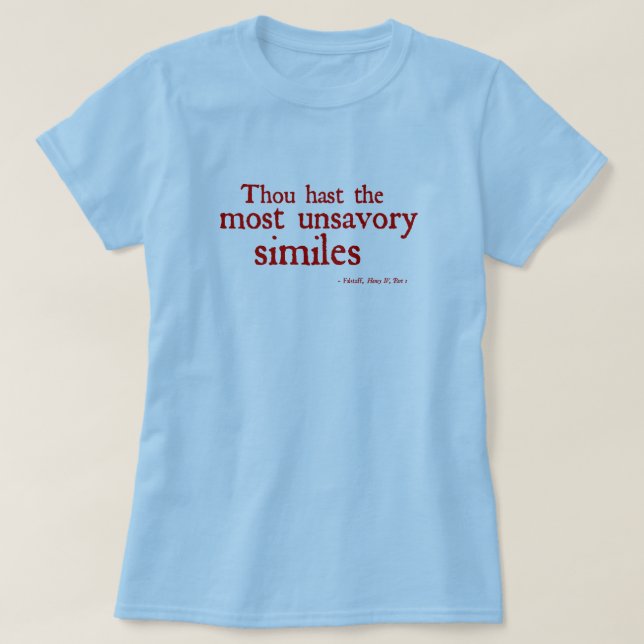 T-shirt A maioria de Similes repugnantes (Frente do Design)