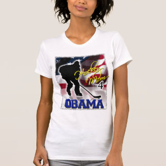 T-shirt A mamã do hóquei para Barack Obama, vota 2008