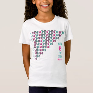 T-shirt A matemática personalizada é para meninas, mim a