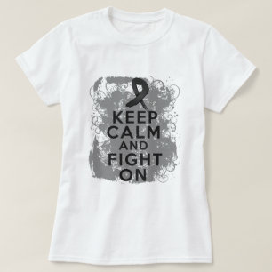 T-shirt A melanoma mantem a calma e luta-a sobre