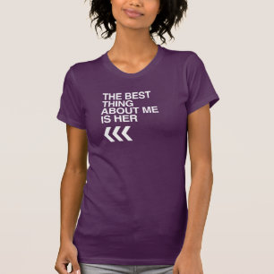 T-SHIRT A MELHOR COISA SOBRE MIM É A SUA DIREITA - BRANCA