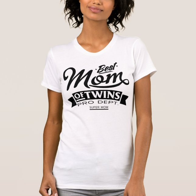 T-shirt A melhor mamã dos gêmeos pro Serviço Super Mamã (Frente)