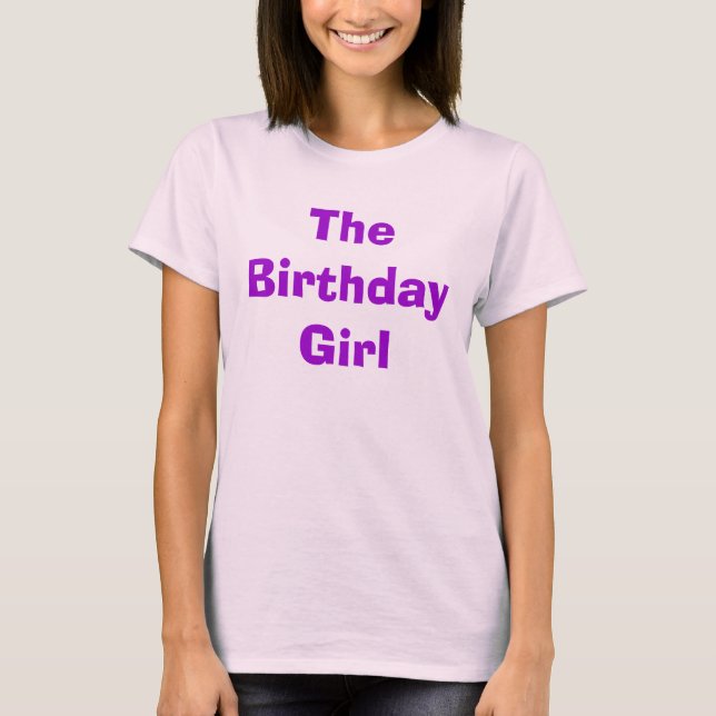 T-shirt A menina do aniversário (Frente)