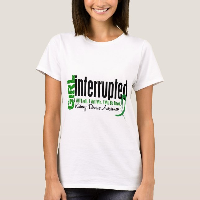 T-shirt A menina interrompeu 1 doença renal (Frente)