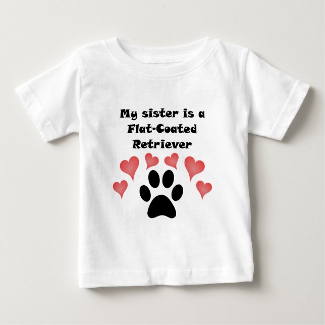 T-shirt A Minha Irmã É Uma Retriever Com Casas Planas (Frente)