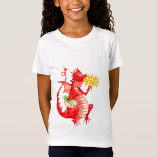 T-shirt à moda do dragão vermelho" do algodão d