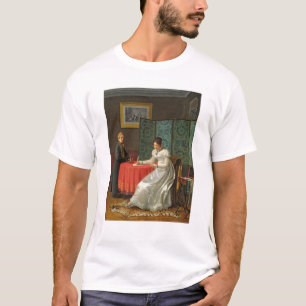 T-shirt A mulher escrevendo uma letra