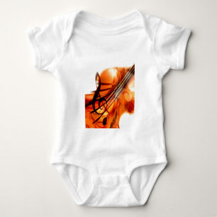T-shirt A música amarrou a dança do destino do violino dos