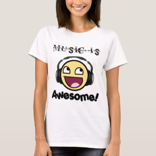 T-shirt A música é a luz das mulheres impressionantes)