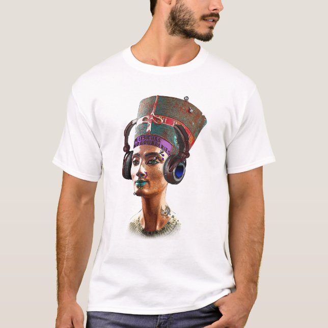 T-shirt A música não tem nenhum limite, Nefertiti (Frente)