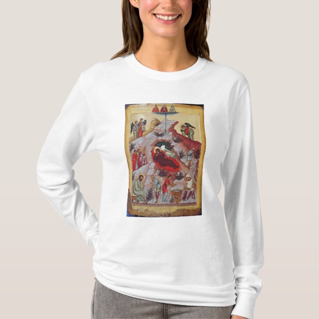 T-shirt A natividade, ícone do russo, século XVI (Frente)