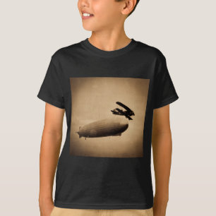 T-shirt A Nova Iorque 1928 do Graf Zepelim Approaching