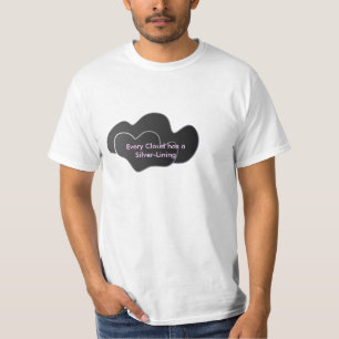 T-shirt A nuvem preta, cada nuvem tem uma fresta de