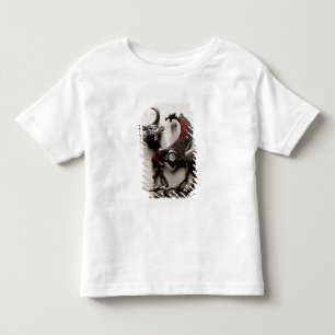 T-shirt A parte do mordente de um cavalo mordeu sob a