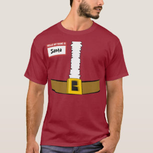 T-shirt A parte superior da barriga do terno do papai noel