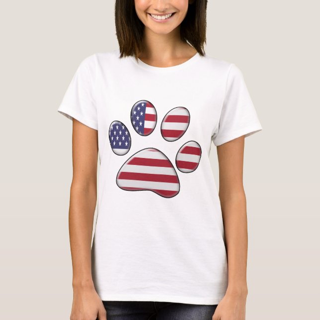 T-shirt a pata do gato imprime-nos flag.png (Frente)