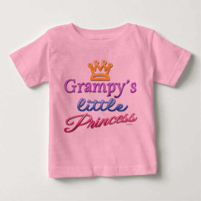 T-shirt A Pequena Princesa Bebê Toddler da Grampy (Frente)