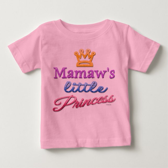 T-shirt A Pequena Princesa Bebê Toddler da Mamaw (Frente)